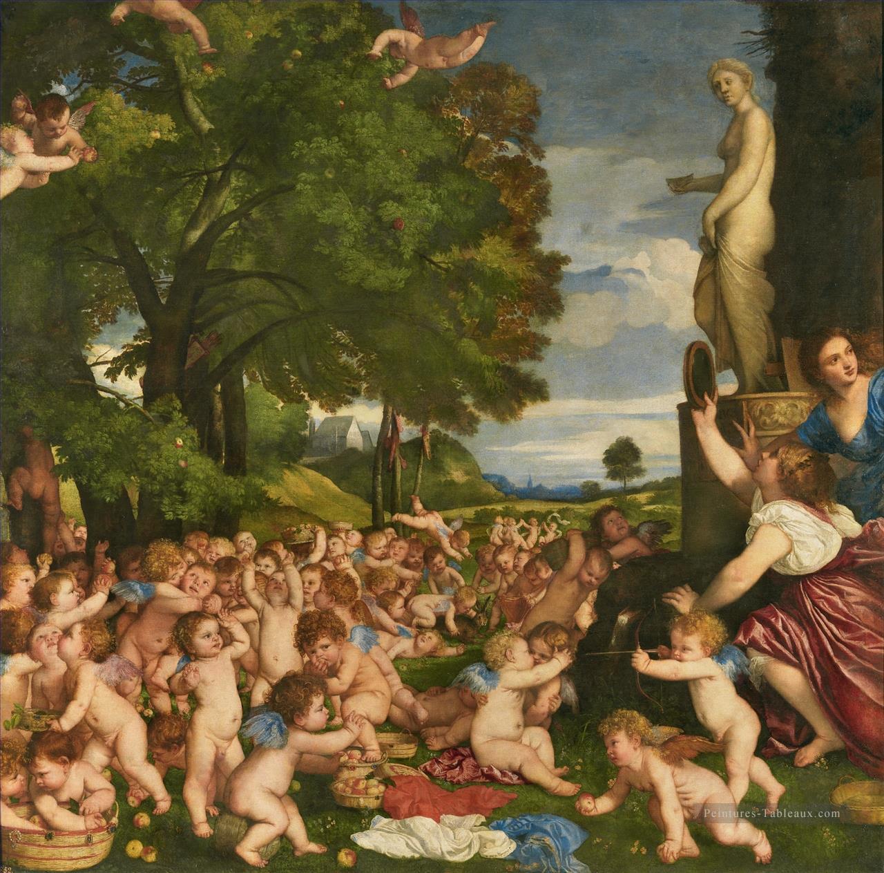 L’adoration de Vénus Tiziano Titien Peintures à l'huile
